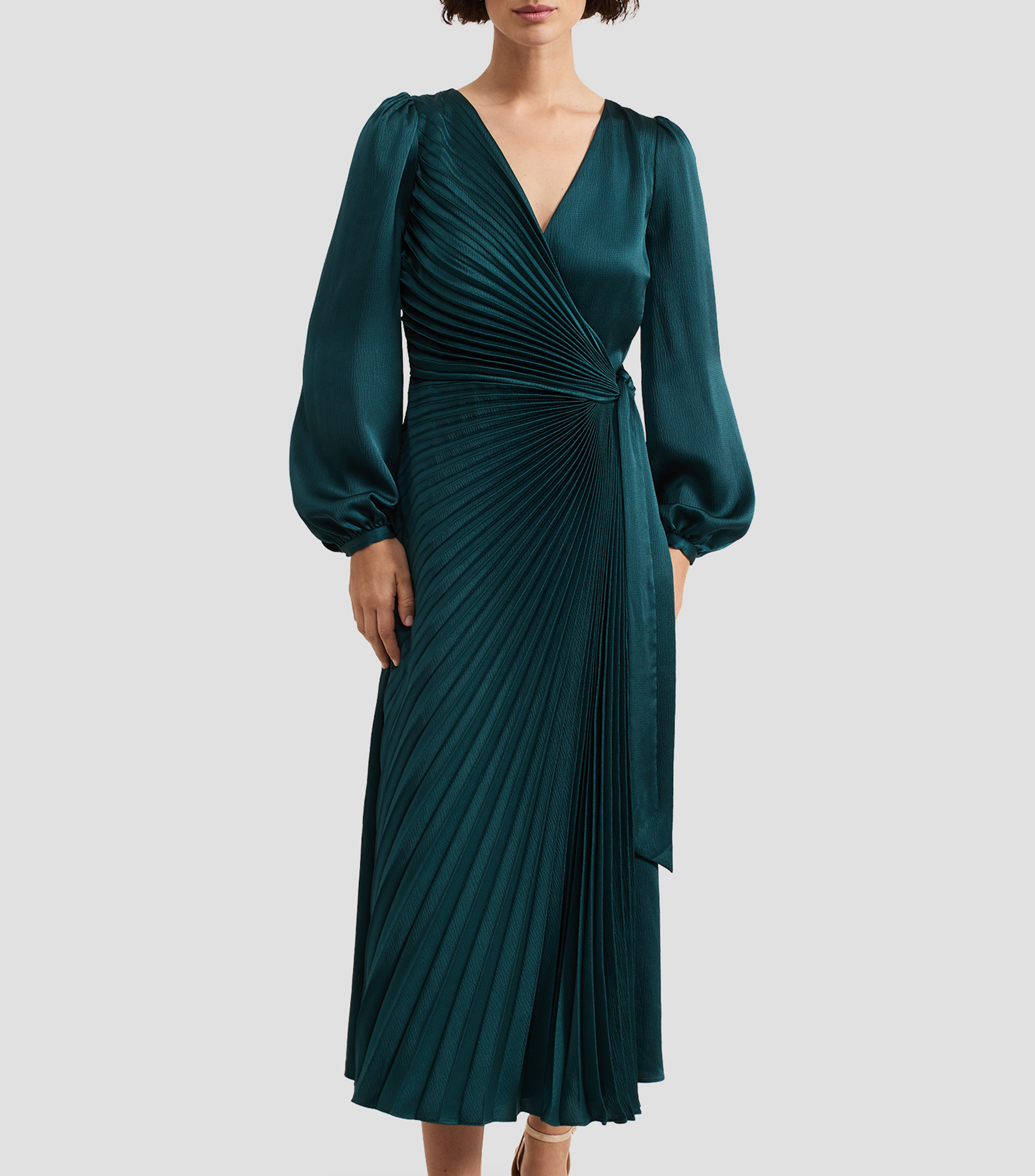 Vestido Midi manga larga Mujer